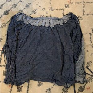 Striped off the shoulder blouse